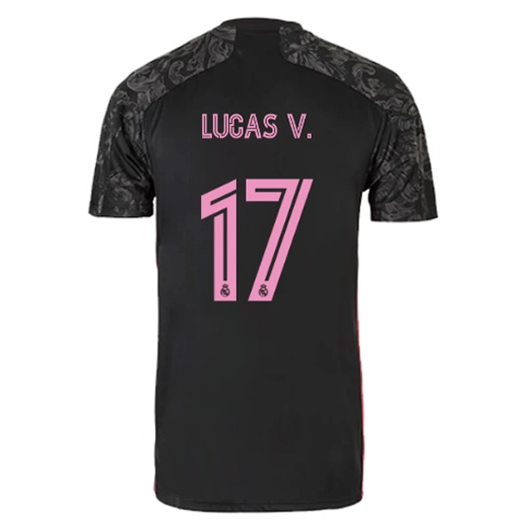 Camiseta Real Madrid 3ª Kit NO.17 Lucas V. 2020 2021 Negro
